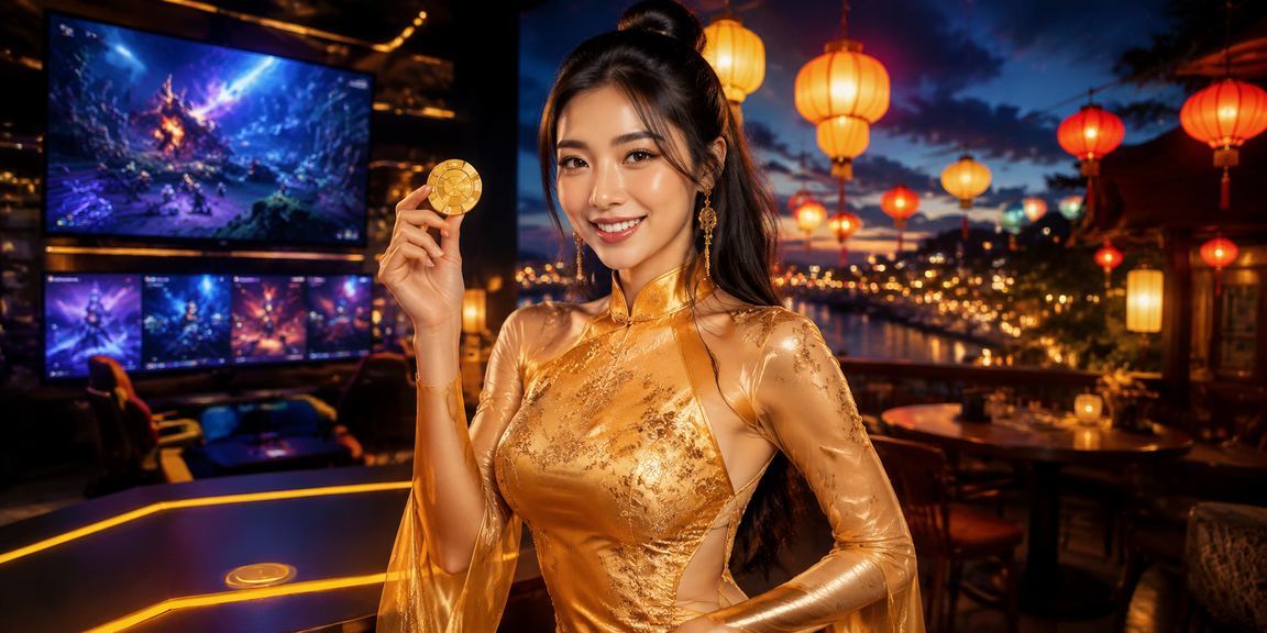 Người dùng e28bet theo dõi kèo esports tại Hội An trong trang phục áo dài
